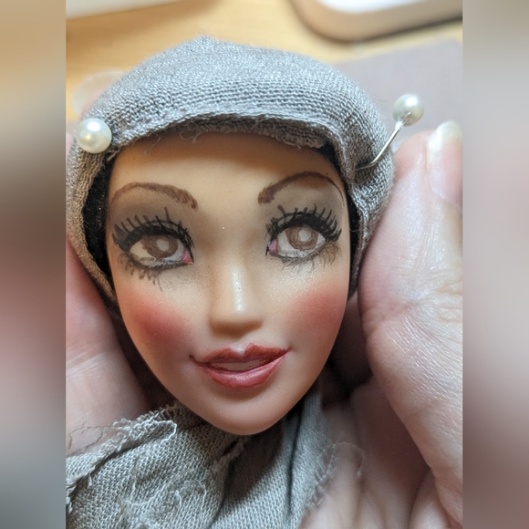 1920s Inspired Repaint Doll Art Deco Ooak Face Up Vintage Barbie Inspired - Picture 7 of 8